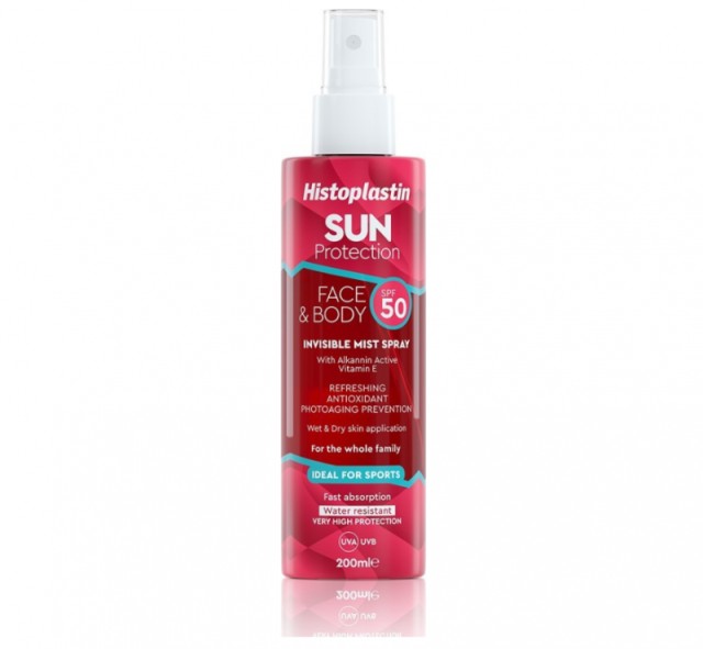 HISTOPLASTIN ΑΝΤΗΛΙΑΚΟ SUN INVISIBLE MIST SPRAY SPF50 200ML FACE & BODY