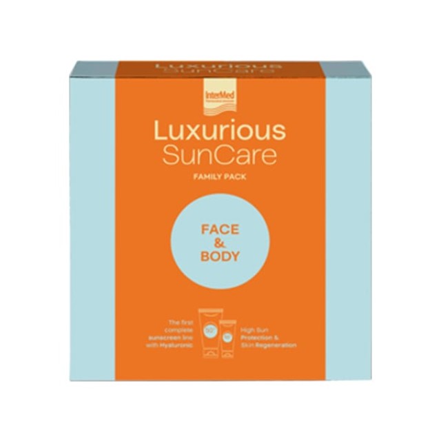 INTERMED LUXURIOUS ΠΑΚΕΤΟ HIGH PROTECTION FACE CREAM SPF50 75ML&SUN PROTECTION BODY CREAM SPF50 200M