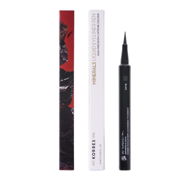 KORRES MINERAL LIQUID EYELINER PEN BLACK 