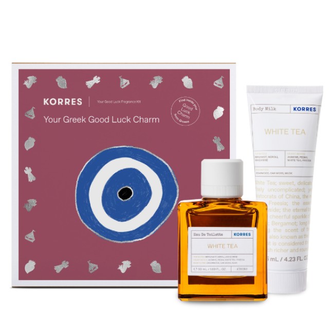 KORRES ΠΑΚΕΤΟ EAU DE TOILETTE WHITE TEA 50 ML & ΓΑΛΑΚΤΩΜΑ ΣΩΜΑΤΟΣ WHITE TEA 125ML & ΔΩΡΟ ΒΡΑΧΙΟΛΙ ΚΑ