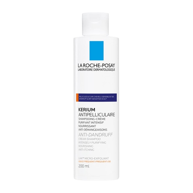 LA ROCHE-POSAY KERIUM ANTI-DANDRUFF CREAM SHAMPOO  200ml