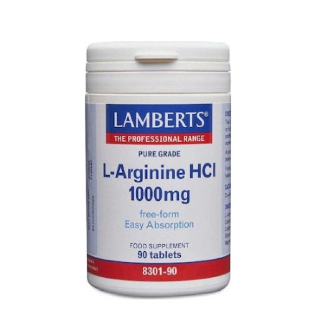 LAMBERTS L-ARGININE 1000MG 90CAPS NEW SIZE