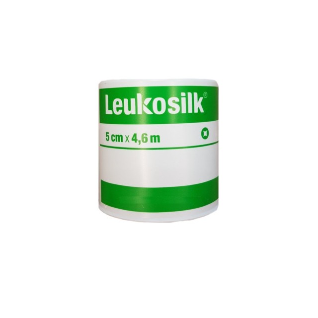 LEUKOSILK Επιδεσμική ταινία από μετάξι 4,6 m x 5,0