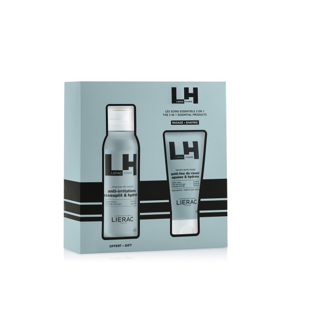 LIERAC ΠΑΚΕΤΟ HOMME BAUME APRES RASAGE 75ml & ΔΩΡΟ MOUSSE DE RASAGE 150ml