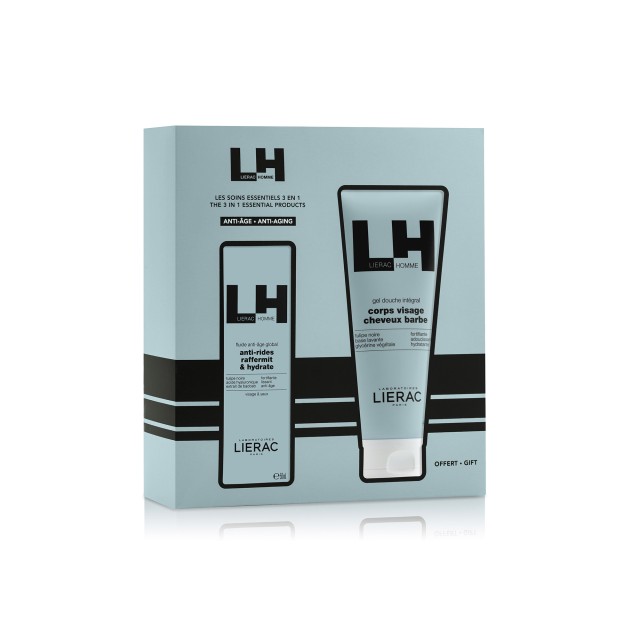 LIERAC ΠΑΚΕΤΟ HOMME FLUID ANTIAGE 50ml & ΔΩΡΟ ALL OVER SHOWER GEL 200ml 