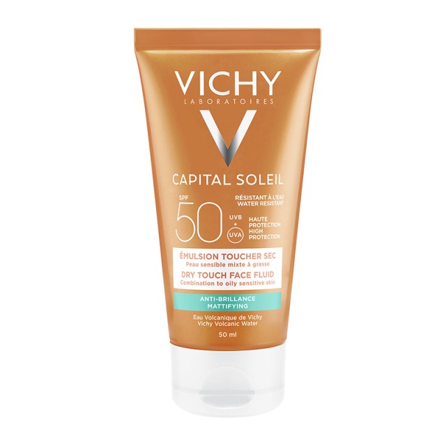 VICHY CAPITAL SOLEIL ΑΝΤΗΛΙΑΚΟ DRY TOUCH ΚΑΤΑ ΤΗΣ ΓΥΑΛΑΔΑΣ SPF50 50ML