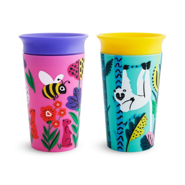 MUNCHKIN 2 MIRACLE SIPPY CUPS 266ML - LEMUR&BEE