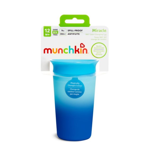 MUNCHKIN MIRACLE COLOR CHANGING CUP ΜΠΛΕ 266ML