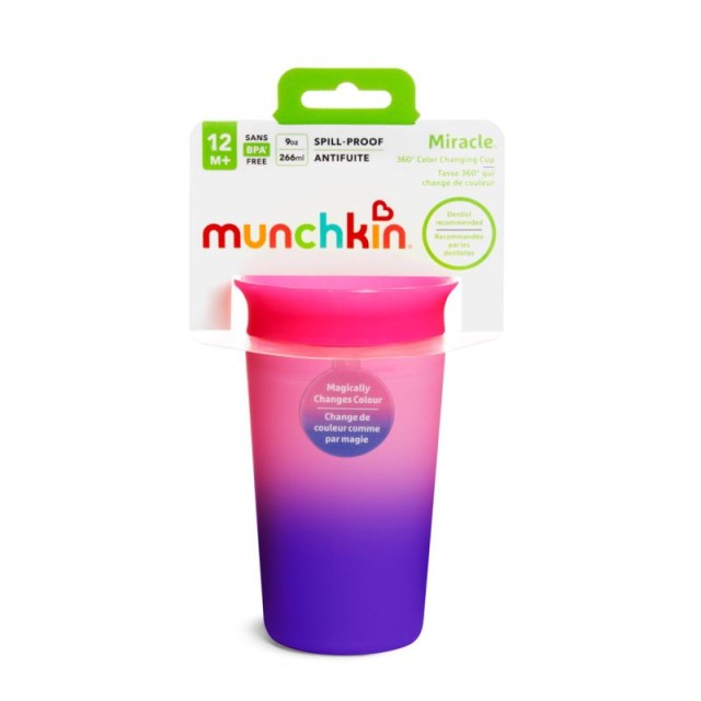 MUNCHKIN MIRACLE COLOR CHANGING CUP ΡΟΖ 266ML