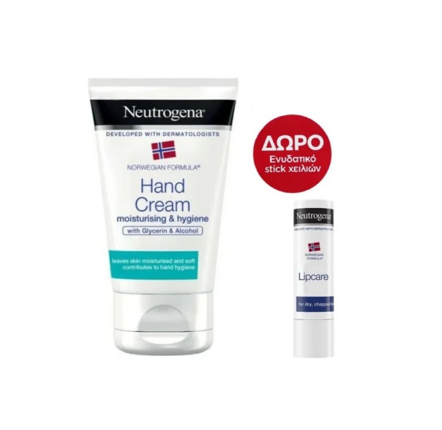 NEUTROGENA ΠΑΚΕΤΟ ΚΡΕΜΑ ΧΕΡΙΩΝ MOIST+ΕΝΥΔΑΤΙΚΟ LIPSTICK ΔΩΡΟ
