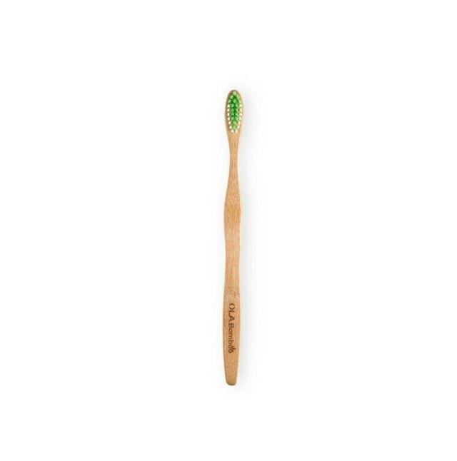 OLA BAMBOO ADULT TOOTHBRUSH SOFT GREEN