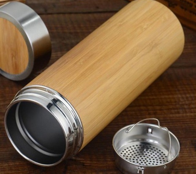 OLA BAMBOO THERMOS WATER CUP 450ML