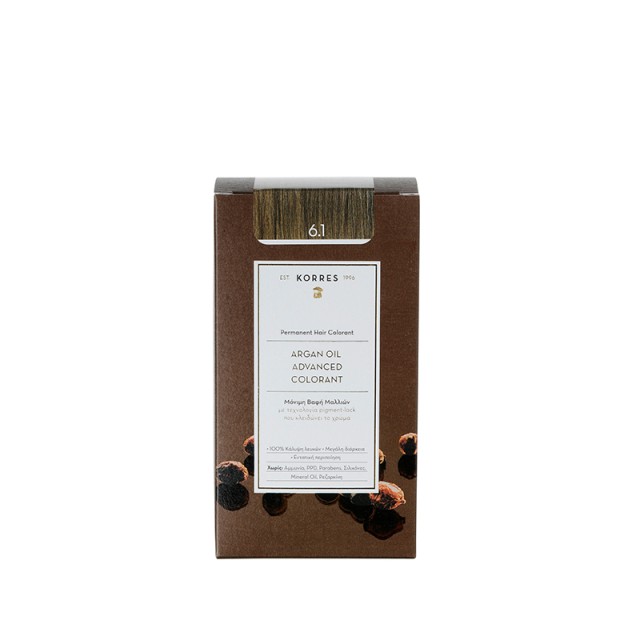 KORRES ARGAN OIL ΒΑΦΗ ΜΑΛΛΙΩΝ ΞΑΝΘΟ ΣΚΟΥΡΟ ΣΑΝΤΡΕ 6.1