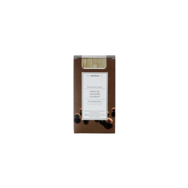 KORRES ΒΑΦΗ ΜΑΛΛΙΩΝ ARGAN OIL ΞΑΝΘΟ ΑΝΟΙΚΤΟ ΣΑΝΤΡΕ 8.1