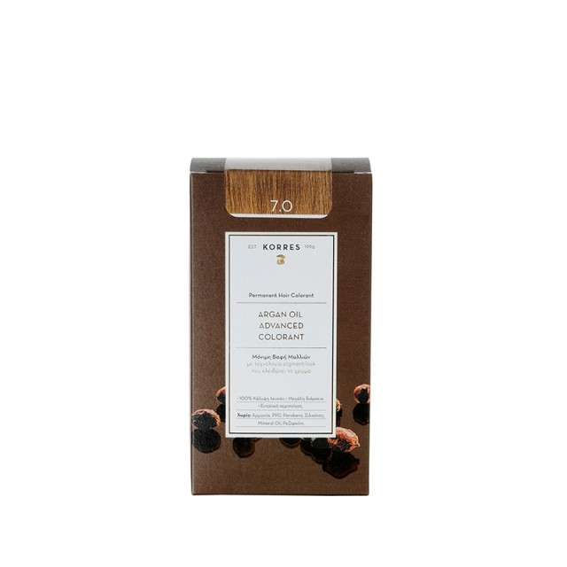 KORRES ARGAN OIL ΒΑΦΗ ΜΑΛΛΙΩΝ ΞΑΝΘΟ 7.0