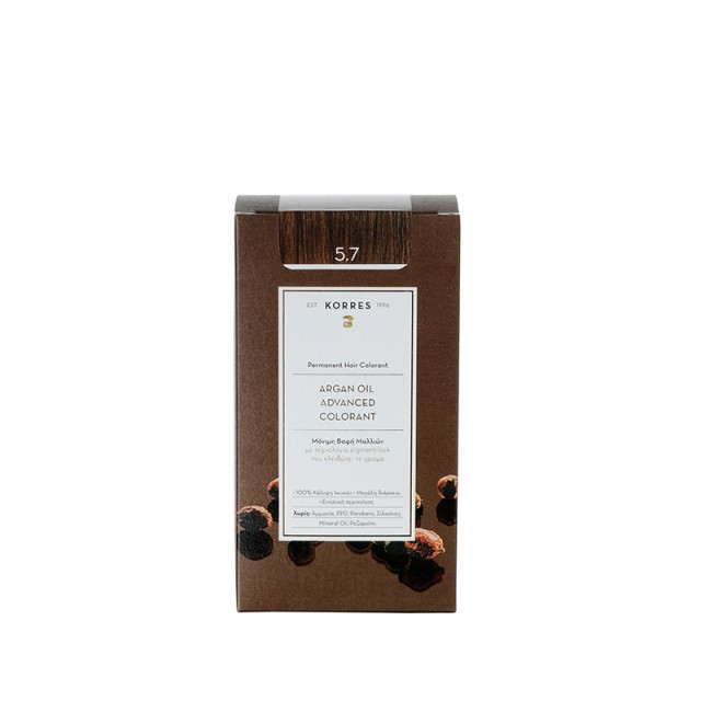 KORRES ARGAN OIL ΒΑΦΗ ΜΑΛΛΙΩΝ ΣΟΚΟΛΑΤΙ 5.7