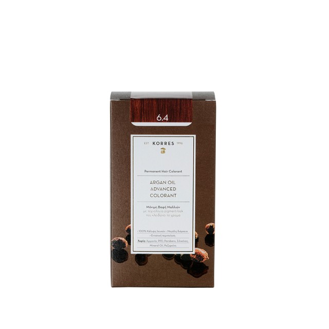 KORRES ARGAN OIL ΒΑΦΗ ΜΑΛΛΙΩΝ ΞΑΝΘΟ ΣΚΟΥΡΟ ΧΑΛΚΙΝΟ 6.4