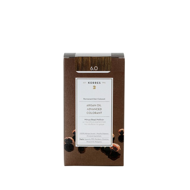 KORRES ARGAN OIL ΒΑΦΗ ΜΑΛΛΙΩΝ ΞΑΝΘΟ ΣΚΟΥΡΟ 6.0