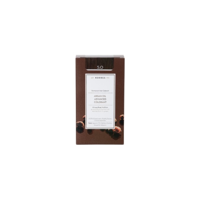 KORRES ARGAN OIL ΒΑΦΗ ΜΑΛΛΙΩΝ ΚΑΣΤΑΝΟ ΑΝΟΙΧΤΟ 5.0
