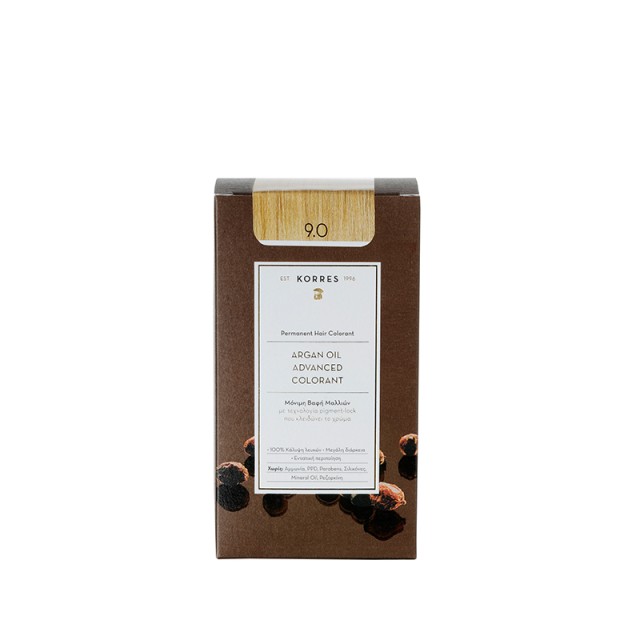KORRES ARGAN OIL ΒΑΦΗ ΜΑΛΛΙΩΝ ΞΑΝΘΟ ΠΟΛΥ ΑΝΟΙΚΤΟ 9.0
