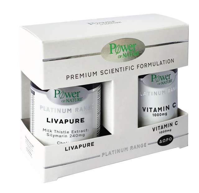 POWER HEALTH PLATINUM LIVAPURE+VITAMIN C 1000mg 20TABS