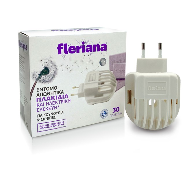 POWER HEALTH FLERIANA ΕΝΤΟΜΟΑΠΩΘΗΤΙΚΑ ΠΛΑΚΙΔΙΑ 30ΤΕΜ+ΗΛ.ΣΥΣΚΕΥΗ