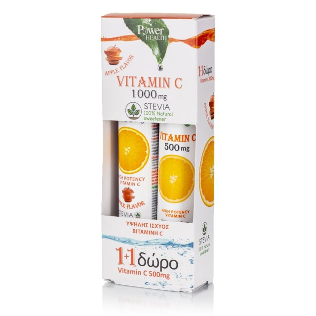 POWER HEALTH VITAMIN C 1000mg 24s APPLE STE + VIT C 500mg 2