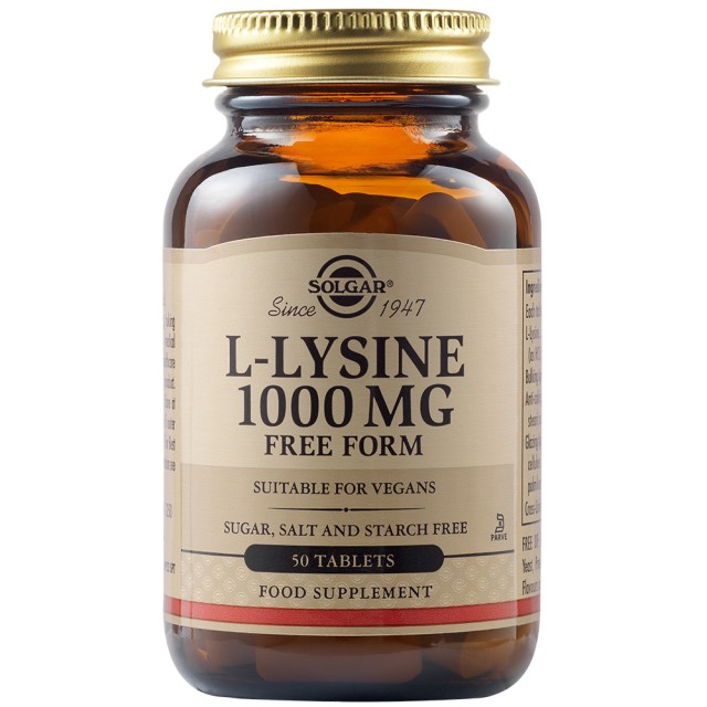 SOLGAR L-LYSINE 1000MG TABS 50S