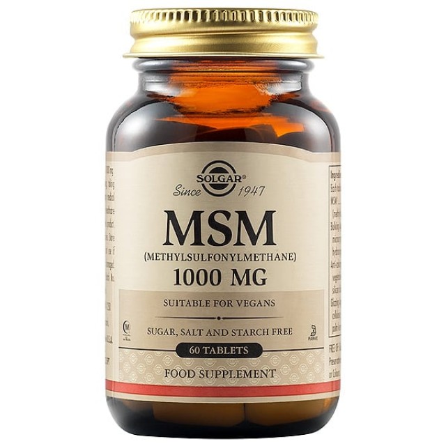 SOLGAR MSM 1000MG TABS 60S