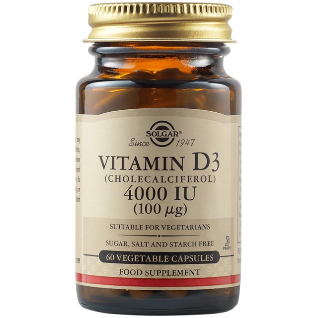 SOLGAR VIT D-3 4000IU 100MG 60CAPS