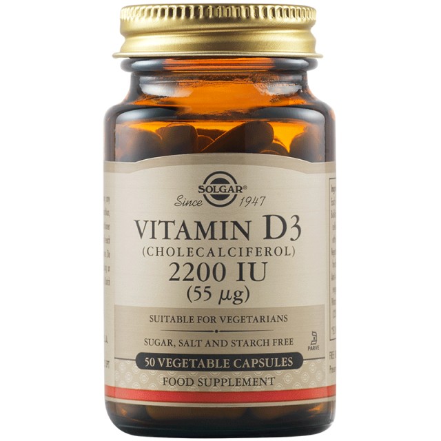 SOLGAR VITAMIN D3 2200 IU 50 VEGICAPS