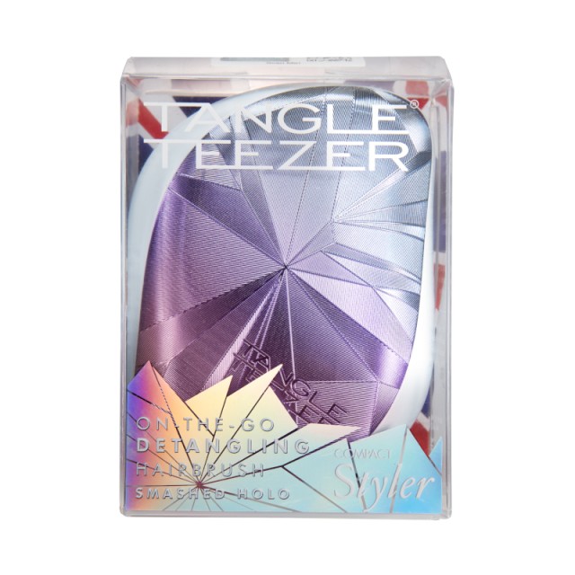 TANGLE TEEZER COMPACT STYLER SMASHED HOLO BLUE/PINK