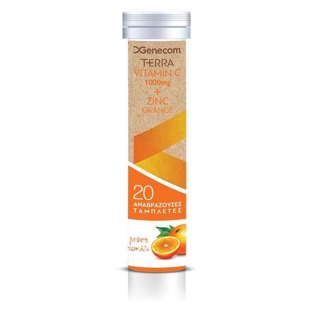 TERRA VITAMIN C 1000mg & ZINC ORANGE 20 EFF. TABS