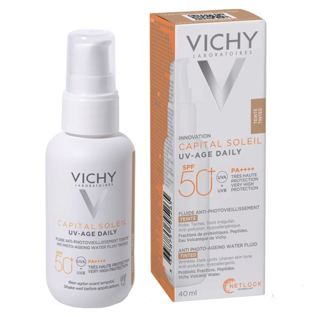 VICHY CAPITAL SOLEIL ΑΝΤΗΛΙΑΚΟ UV-AGE DAILY ΜΕ ΧΡΩΜΑ SPF50+ 40 ML