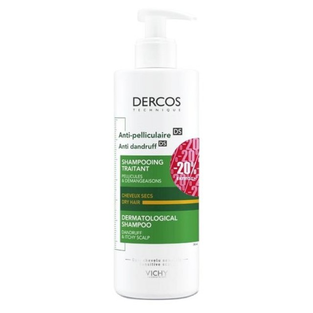 VICHY DERCOS ANTIPELLICULAIRE SHAMPOO ΞΗΡΑ 400ml -20%