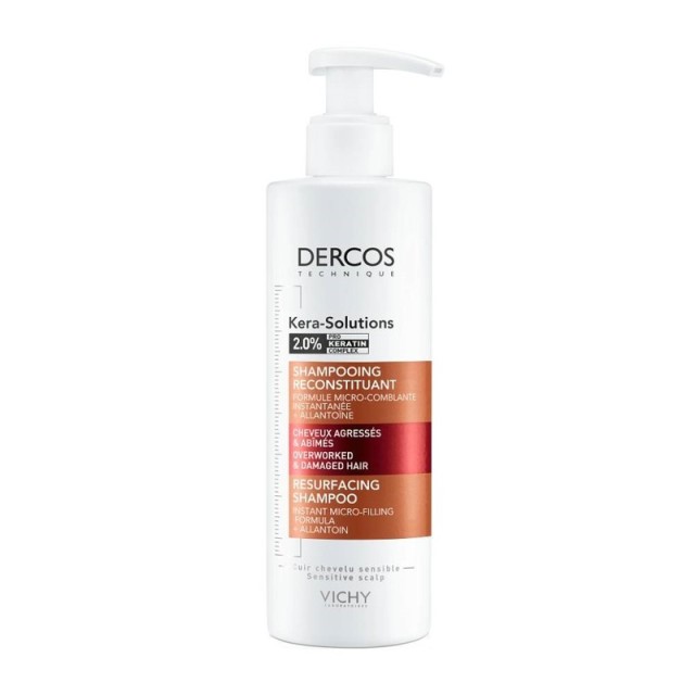 VICHY DERCOS KERA-SOLUTIONS INTENSIV-REPAIR SHAMPOO ΓΙΑ ΤΑΛΑΙΠΩΡΗΜΕΝΑ ΜΑΛΛΙΑ 250ML