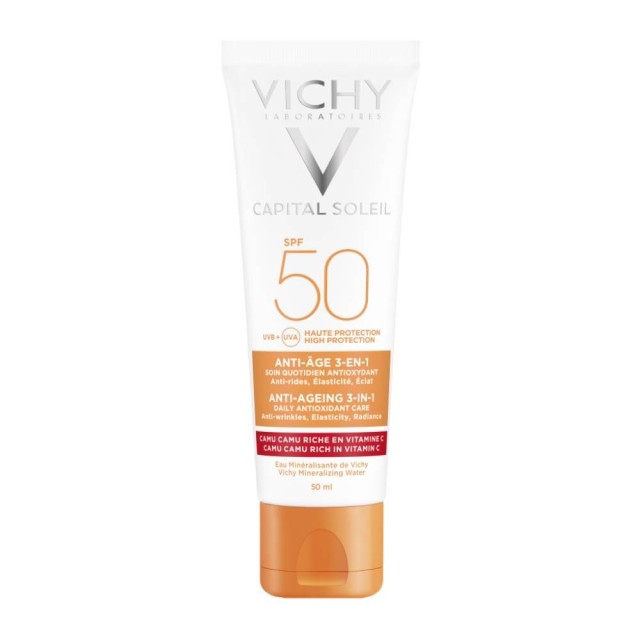 VICHY CAPITAL SOLEIL ANTI-AGE 3-ΣΕ-1 SPF 50+ 50ML 