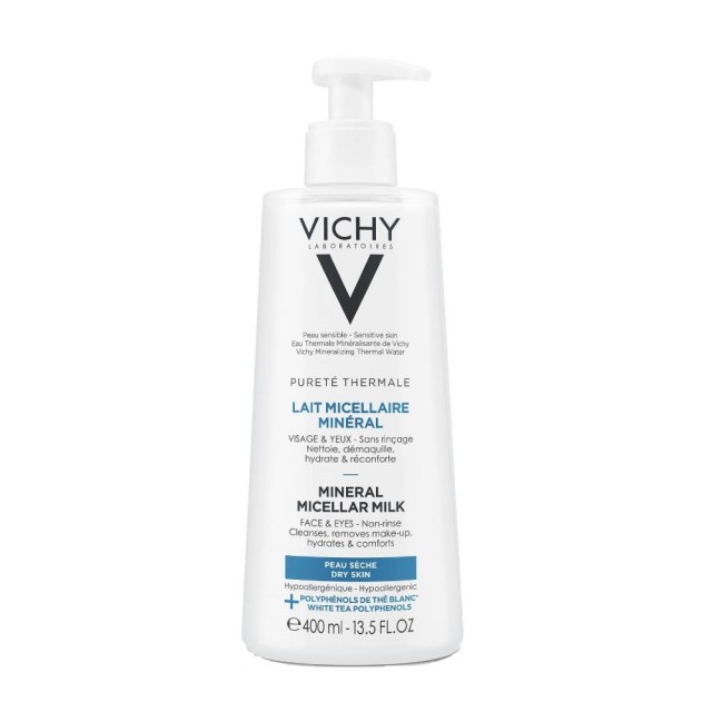 VICHY PURETE THERMALE LAIT MICELLAIRE DRY SKIN PUMP 400ML