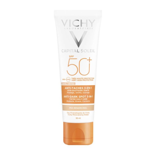 VICHY CAPITAL SOLEIL ΚΑΤΑ ΤΩΝ ΚΗΛΙΔΩΝ ΜΕ ΧΡΩΜΑ SPF 50+ 50ML