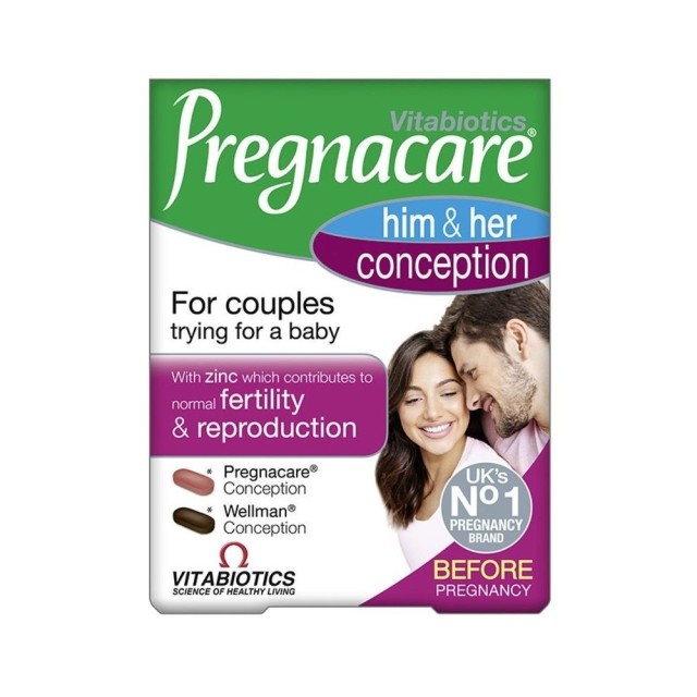 VITABIOTICS PREGNACARE HIM & HER 30TABS & 30TABS